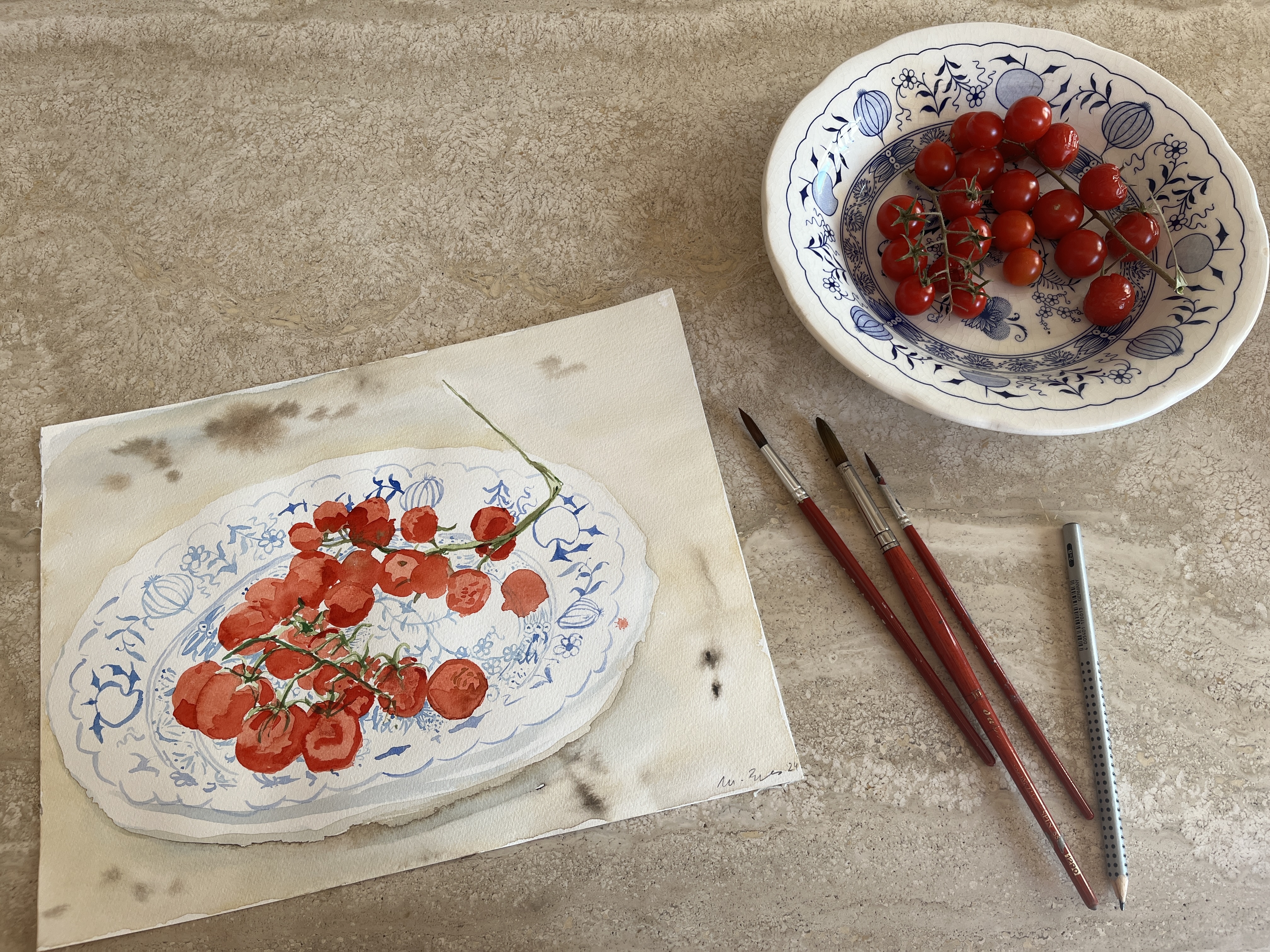 Bild Aquarell Umbrien